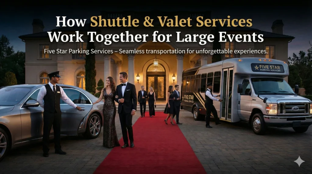 how shuttle and valet services work together for large events