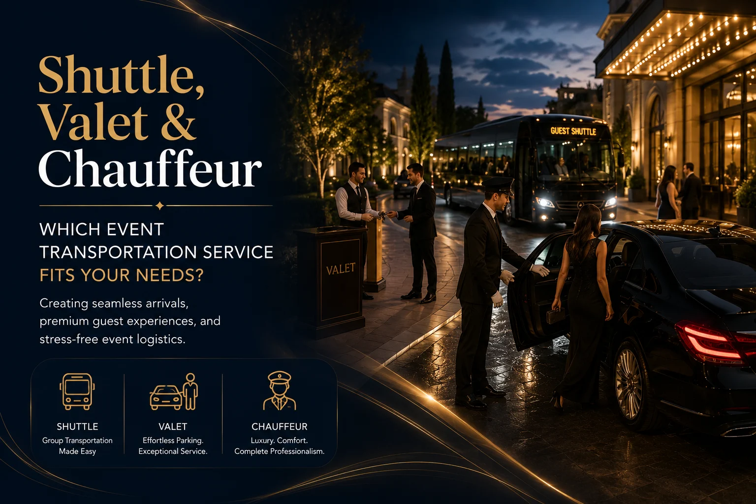 Shuttle, Valet and Chauffeur: Which Event Transportation Service Fits Your Needs?