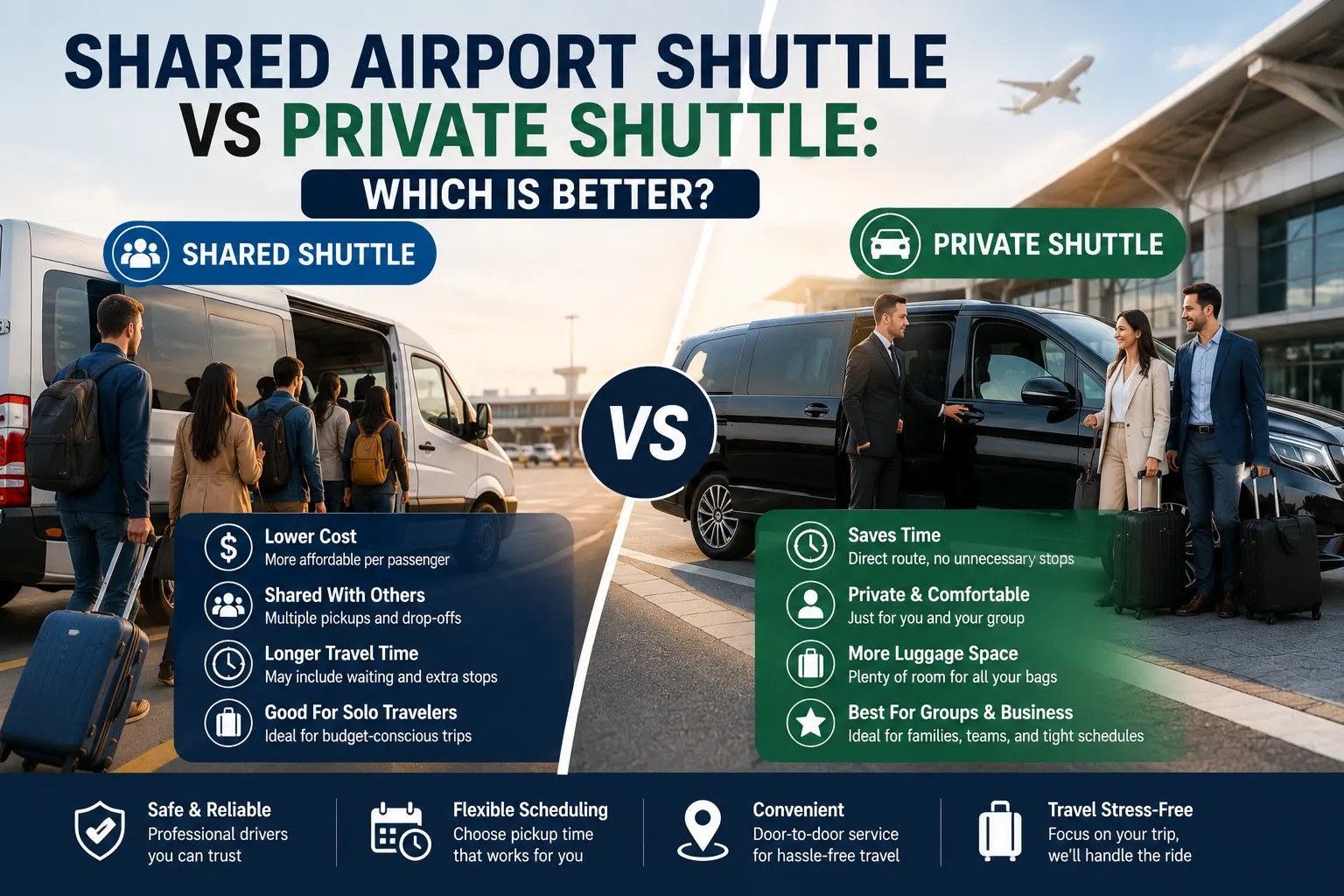 Shared Airport Shuttle vs Private Shuttle: Which Is Better?