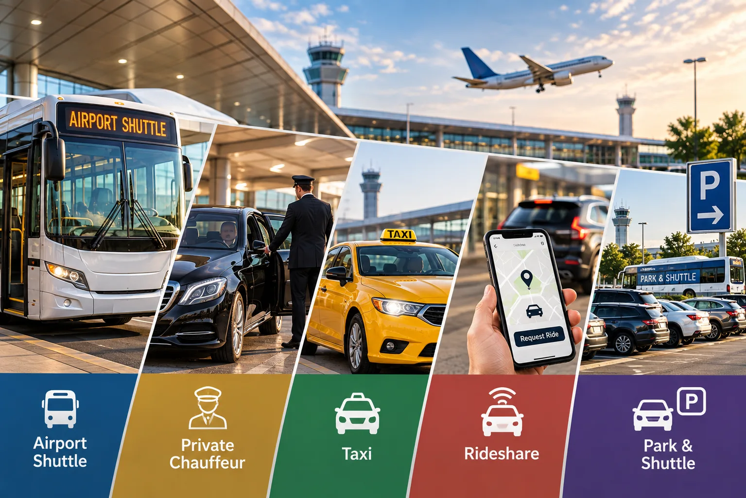 Airport Transportation Options Compared | Five Star Parking